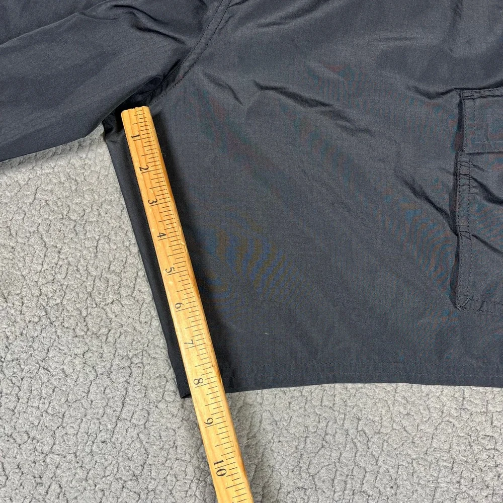 Nike Mens Cargo Swim Trunks Black Mesh Lined Belted Shorts NESSB521 Size L